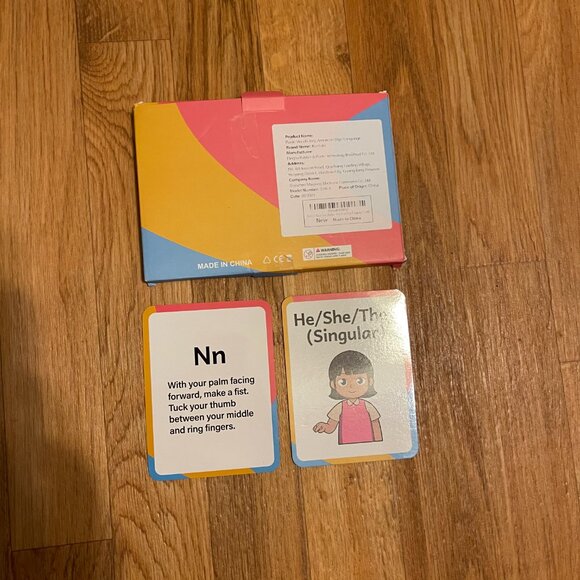 Basic Vocabulary American Sign Language Flash Cards - Picture 7 of 9